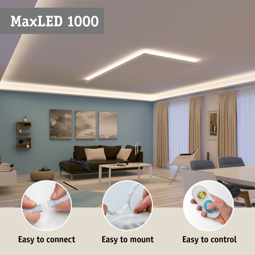 Function MaxLED 1000 Basisset 3m Tageslichtweiß 34 W 230/24 V 60 VA Silber
