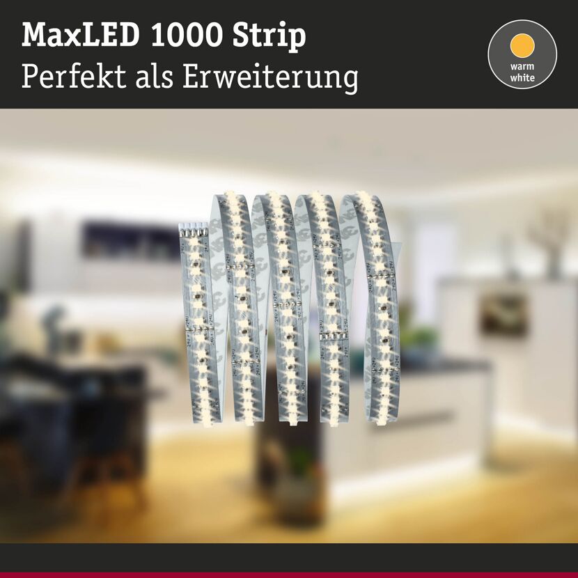 Function MaxLED 1000 Strip 1 m Warmweiß 13,5 W 24 V Silber