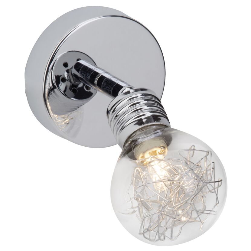 Wandspot 'Bulb' chromfarben Ø 8,5 cm