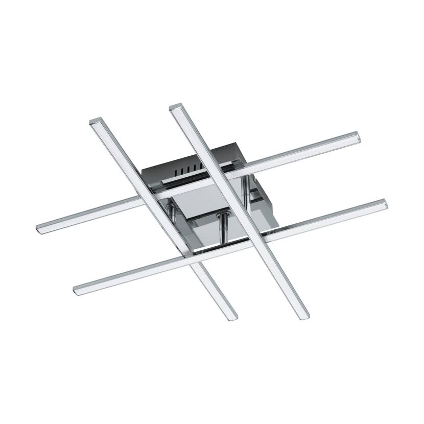 LED-Deckenleuchte 'LASANA 1' chromfarben 50 x 50 x 9,5 cm