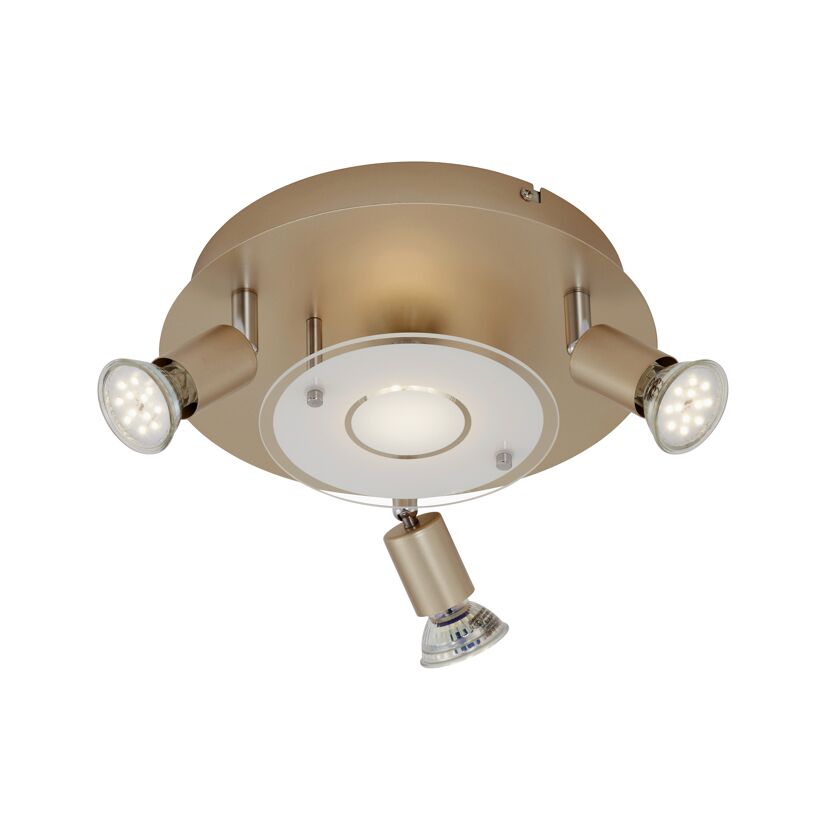 Deckenleuchte 'Smart Gold Basic' Ø 25 cm 3 Strahler 400 lm