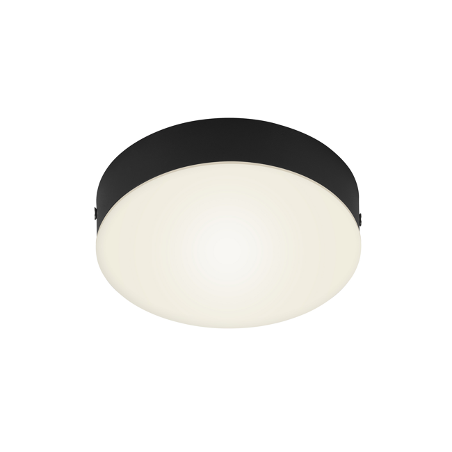 Bild von LED-Deckenleuchte 'Flame' schwarz Ø 15,7 cm 1000 lm