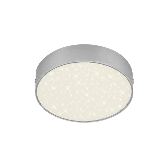 Bild von LED-Deckenleuchte 'Flame Star' silber Ø 15,7 cm 1000 lm