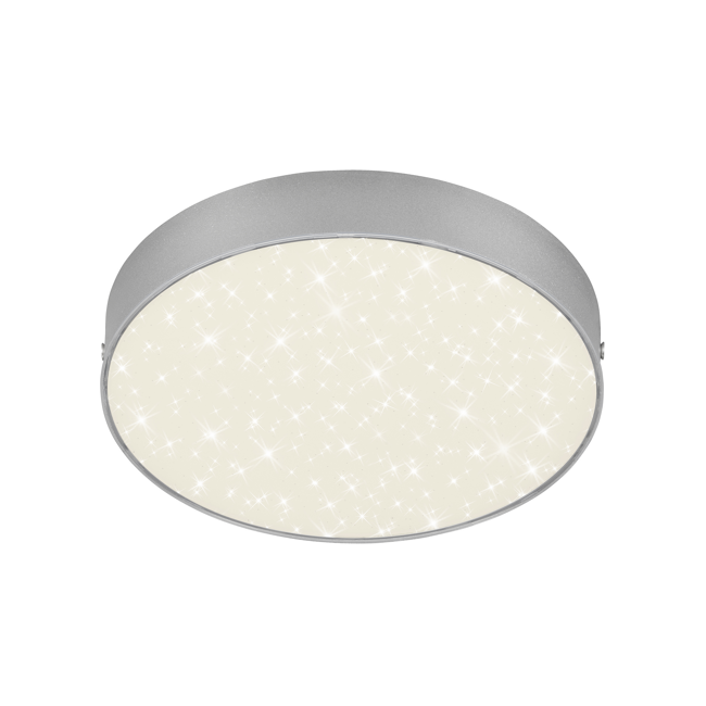 Bild von LED-Deckenleuchte 'Flame Star' silber Ø 21,2 cm 1600 lm