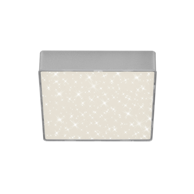 Bild von LED-Deckenleuchte 'Flame Star' silber 15,7 x 15,7 cm 1000 lm