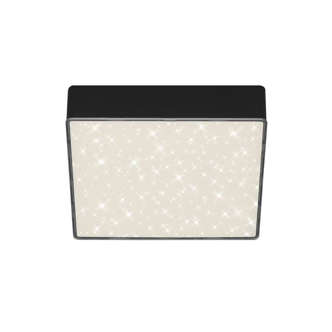 Bild von LED-Deckenleuchte 'Flame Star' schwarz 15,7 x 15,7 cm 1000 lm