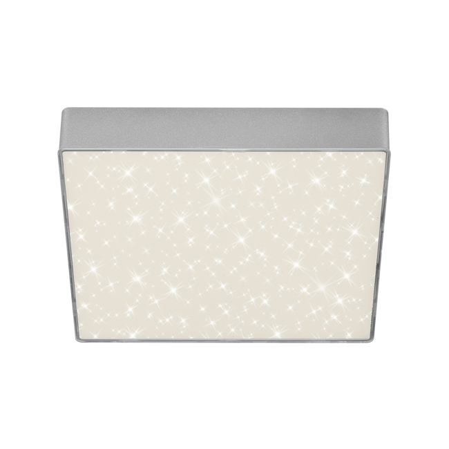 Bild von LED-Deckenleuchte 'Flame Star' silber 21,2 cm x 21,2 cm 1600 lm
