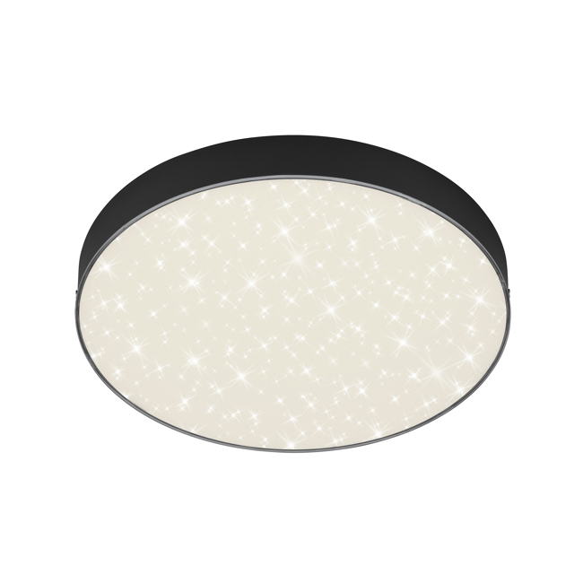 Bild von LED-Deckenleuchte 'Flame Star' schwarz Ø 28,7 cm 2000 lm