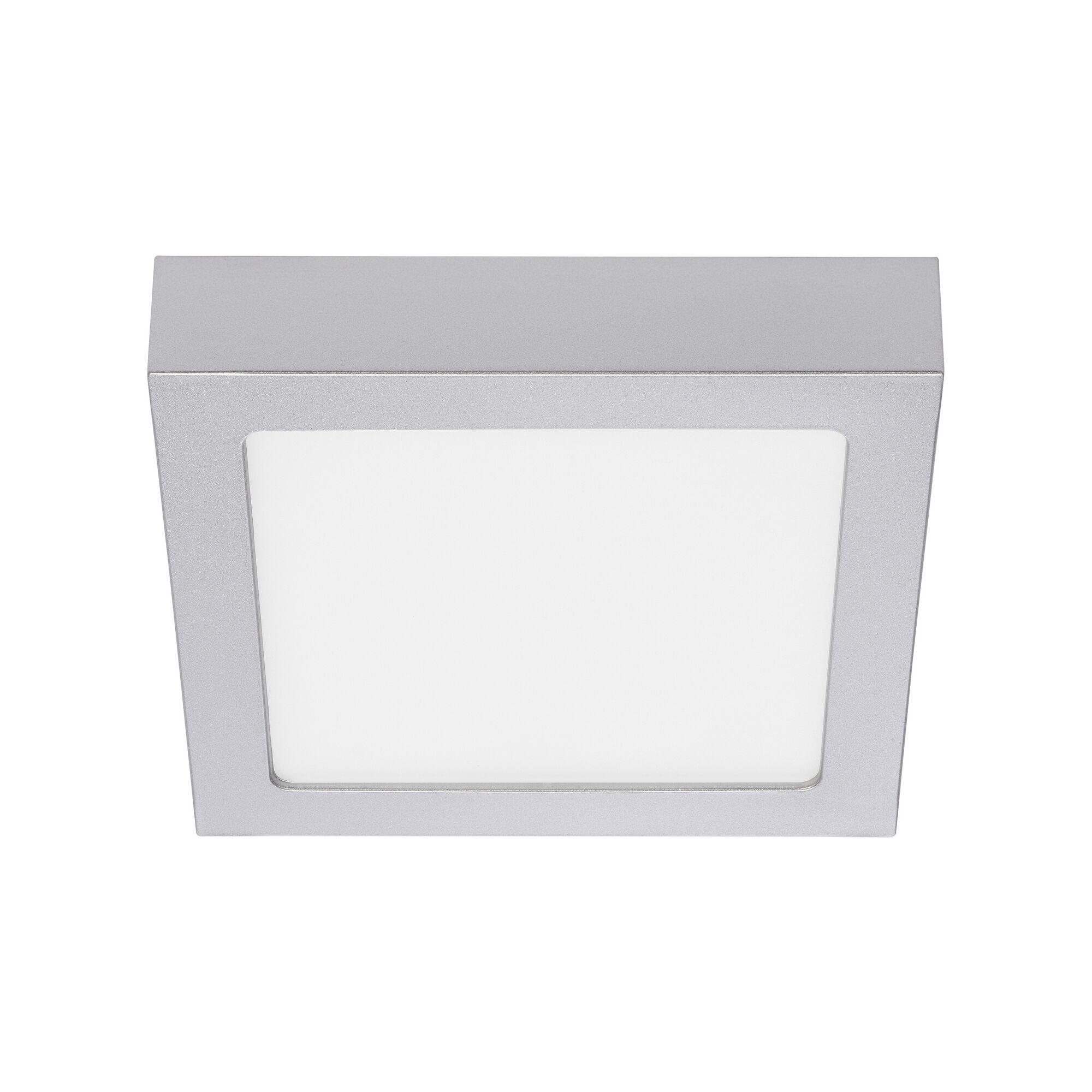 Quadratische LED Aufbauleuchte, chromfarben