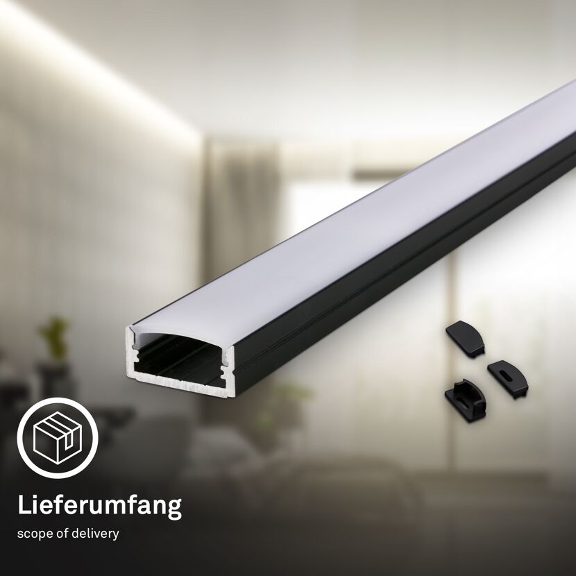 Profilleiste 'Light Bar BL7000' schwarz 2 m