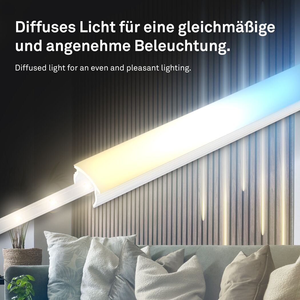 Diffusorschiene 'Pimp your Panel' 130 x 1,6 x 1 cm Weiß (Lamellenabstand 12-13 mm)