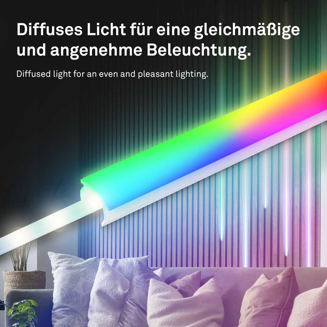 Diffusorschiene 'Pimp your Panel' 130 x 1,6 x 1 cm Weiß (Lamellenabstand 12-13 mm)