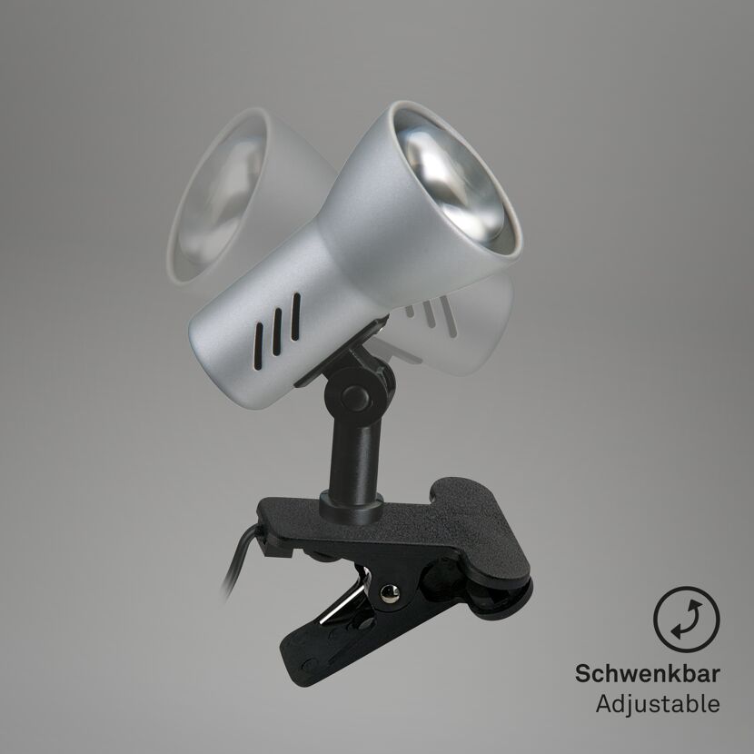 Klemmleuchte 'Lock' grau