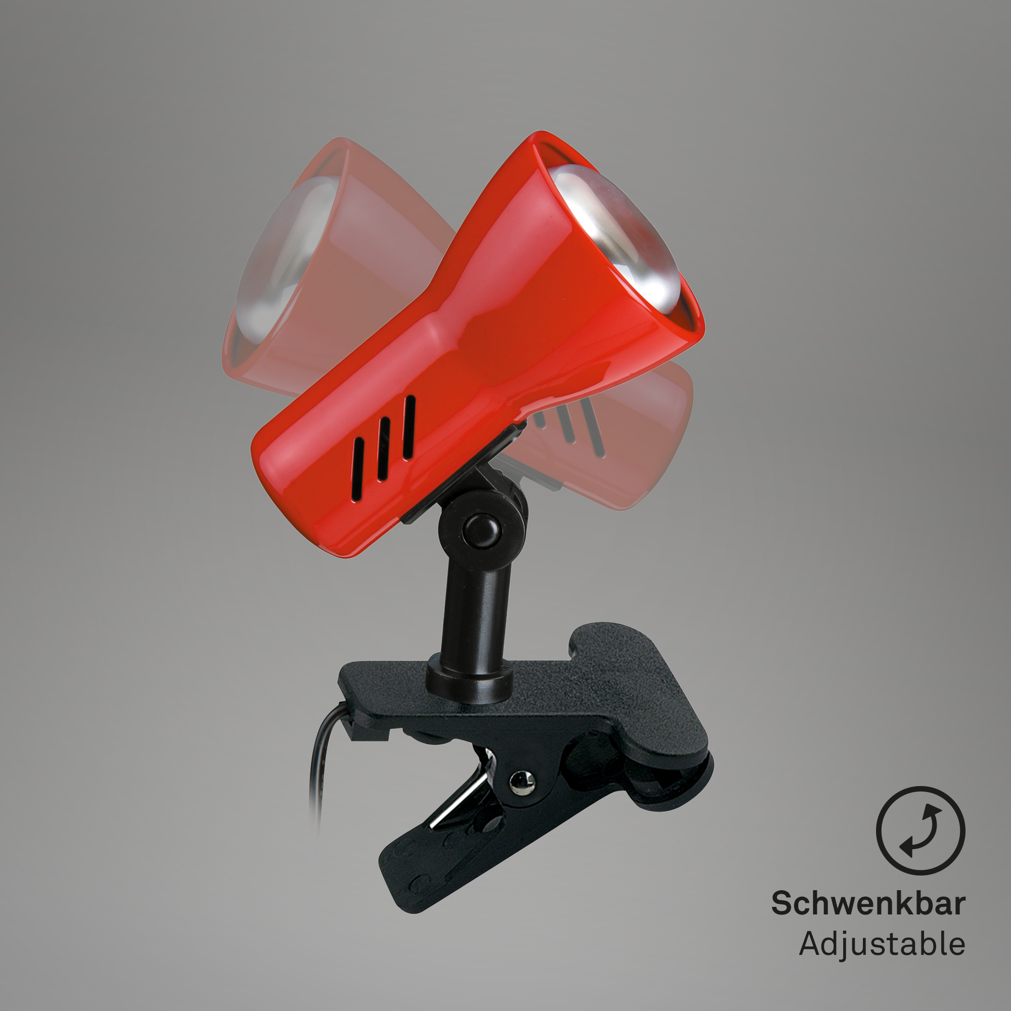 Klemmleuchte 'Lock' rot