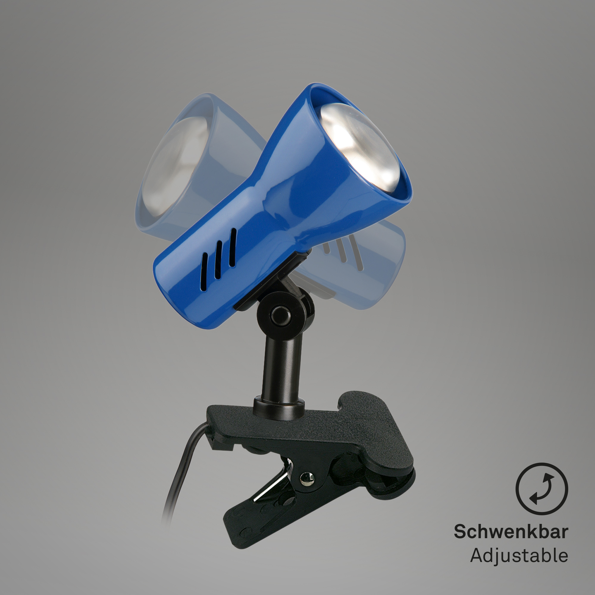 Klemmleuchte 'Lock' blau
