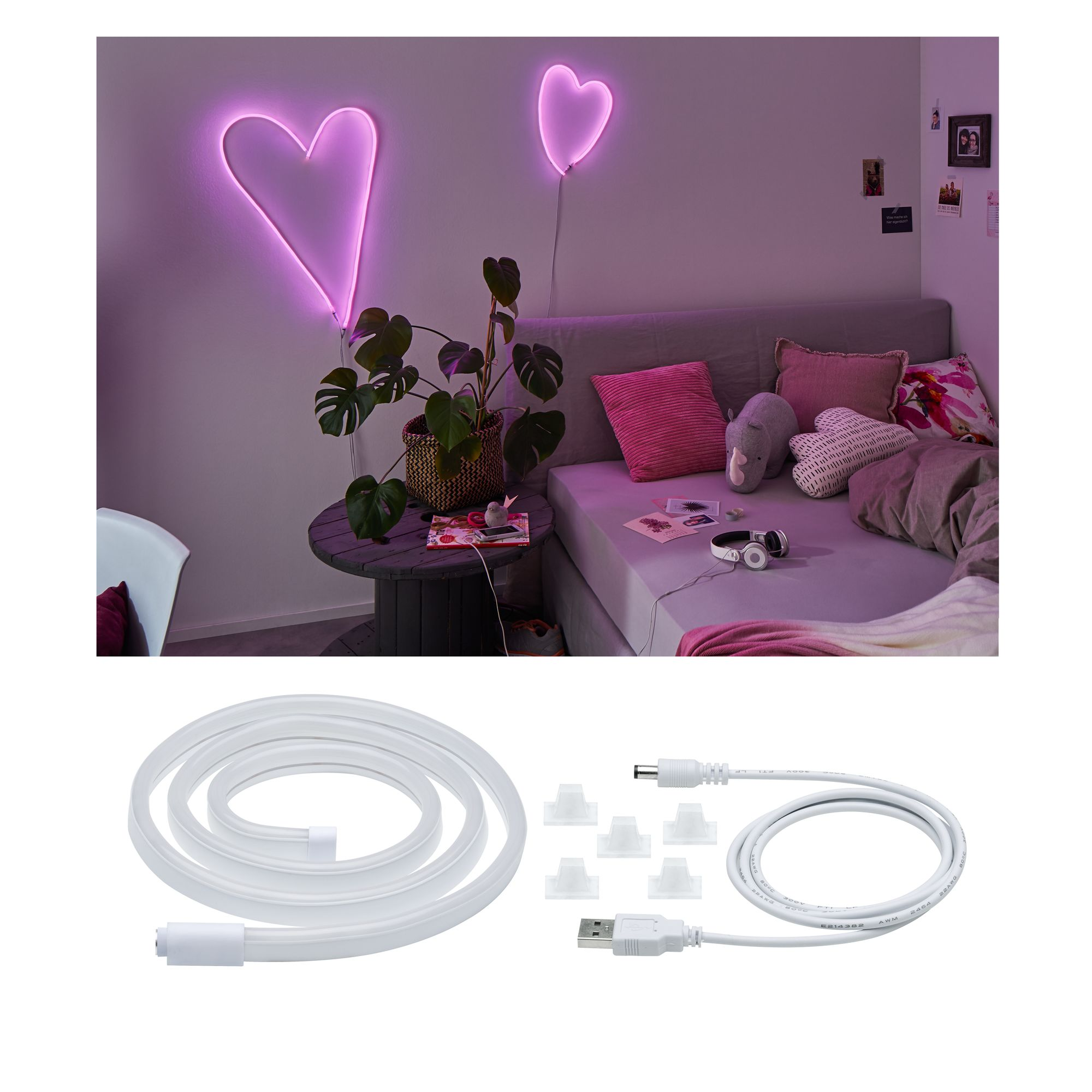 Neon-Streifen 'Colorflex' 1 m 4,5 W 10 lm pink USB + product picture