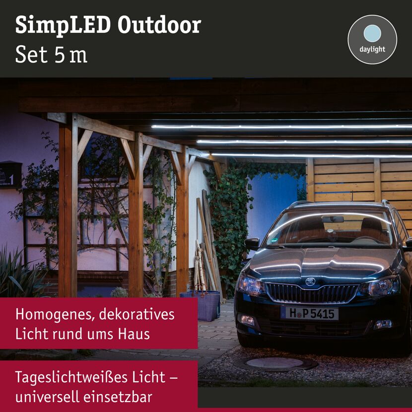 LED-Streifen 'SimpLED' chromfarben 5 m 20 W