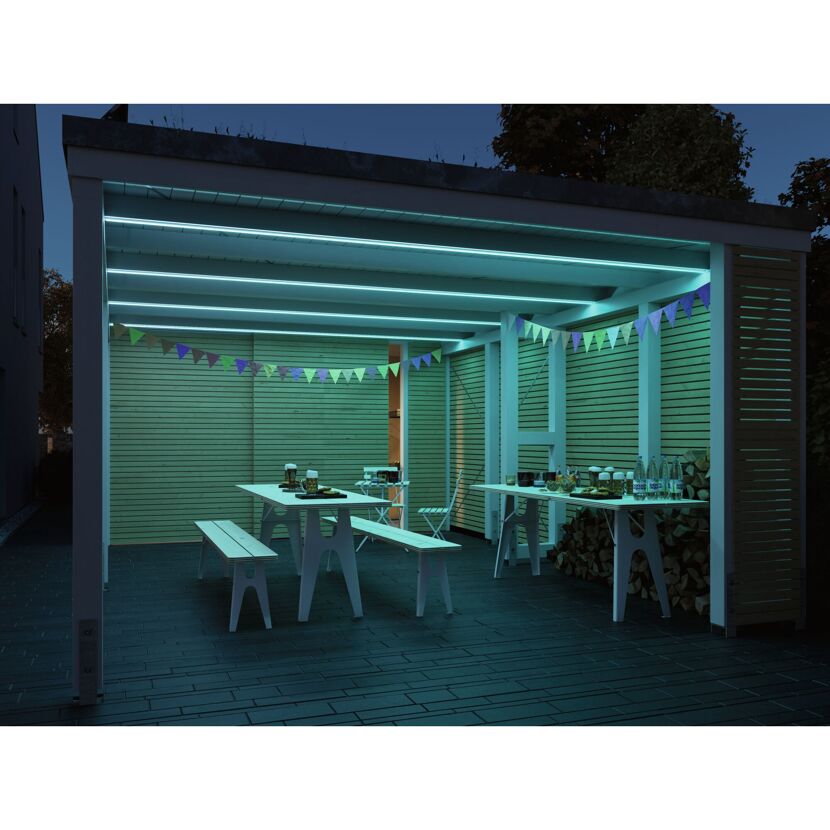 LED-Strip 'SimpLED Outdoor RGB Komplettset' 3 m 19,5 W Weiß