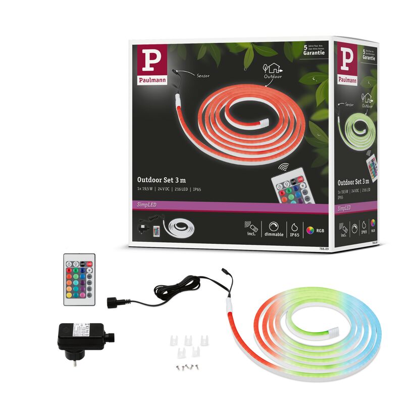 LED-Strip 'SimpLED Outdoor RGB Komplettset' 3 m 19,5 W Weiß
