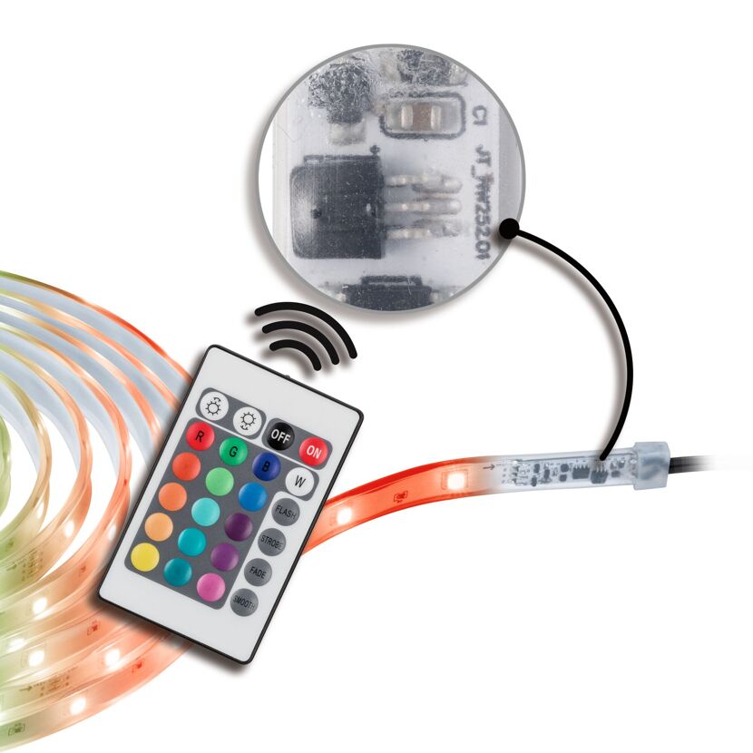 LED-Strip 'SimpLED Outdoor RGB Komplettset' 5 m 13 W Transparent