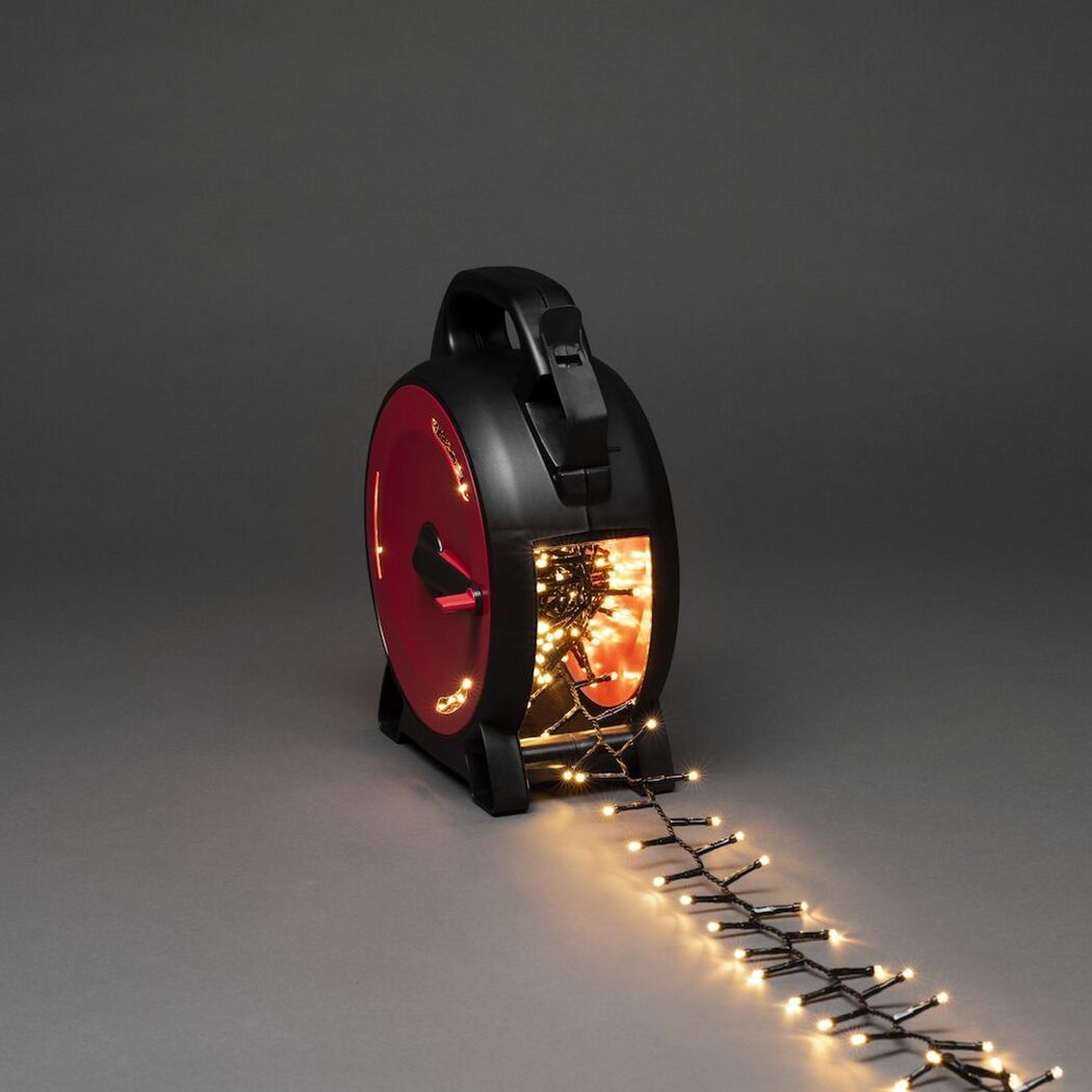 LED-Lichterkette mit Aufroller 400 LEDs bernsteinfarben 1878 cm