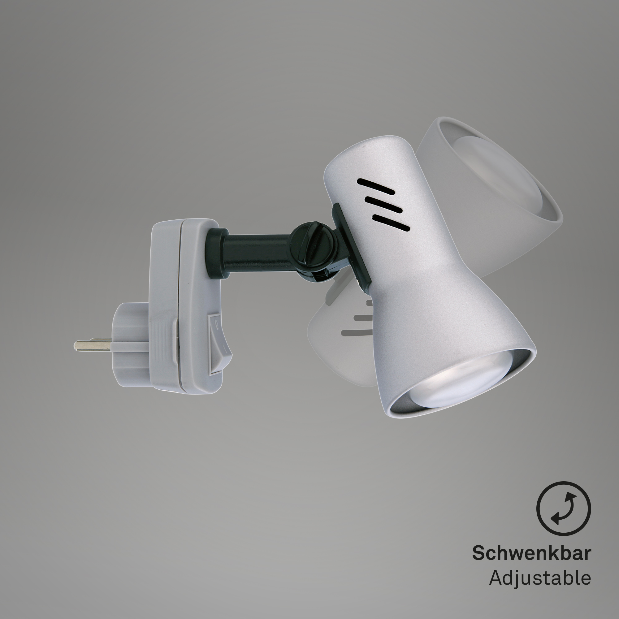 Steckerspot 'Fix & Easy' titanfarben