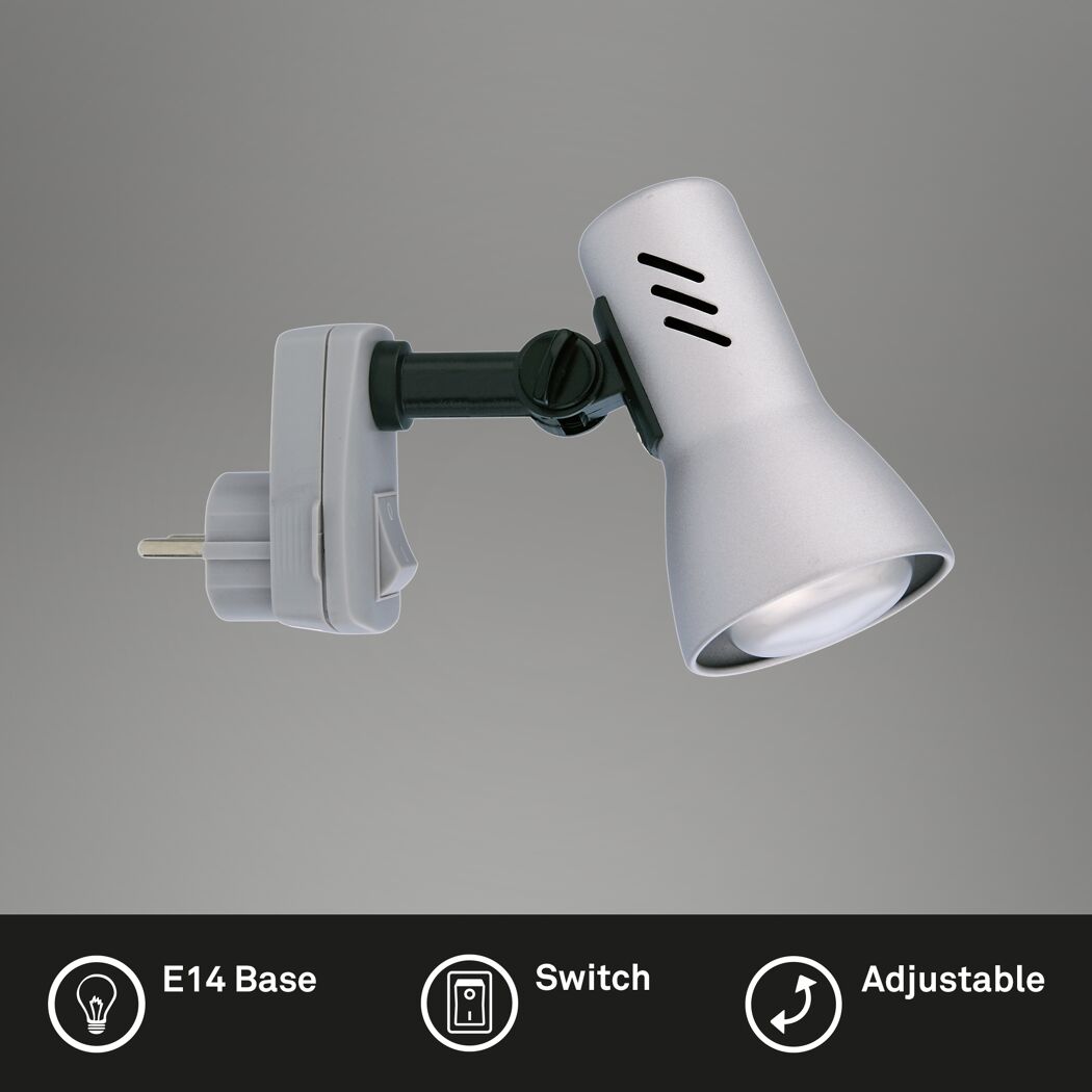 Steckerlampe 'Fiche' E14 25 W 10,5 x 10,5 x 15 cm