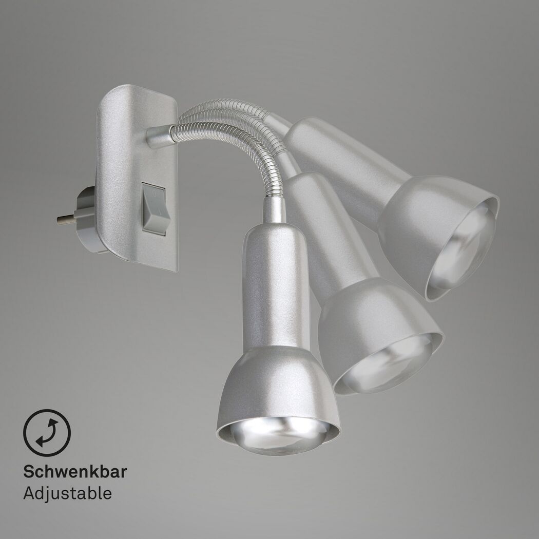 Steckerlampe 'Fiche' E14 25 W 22 x 7 cm