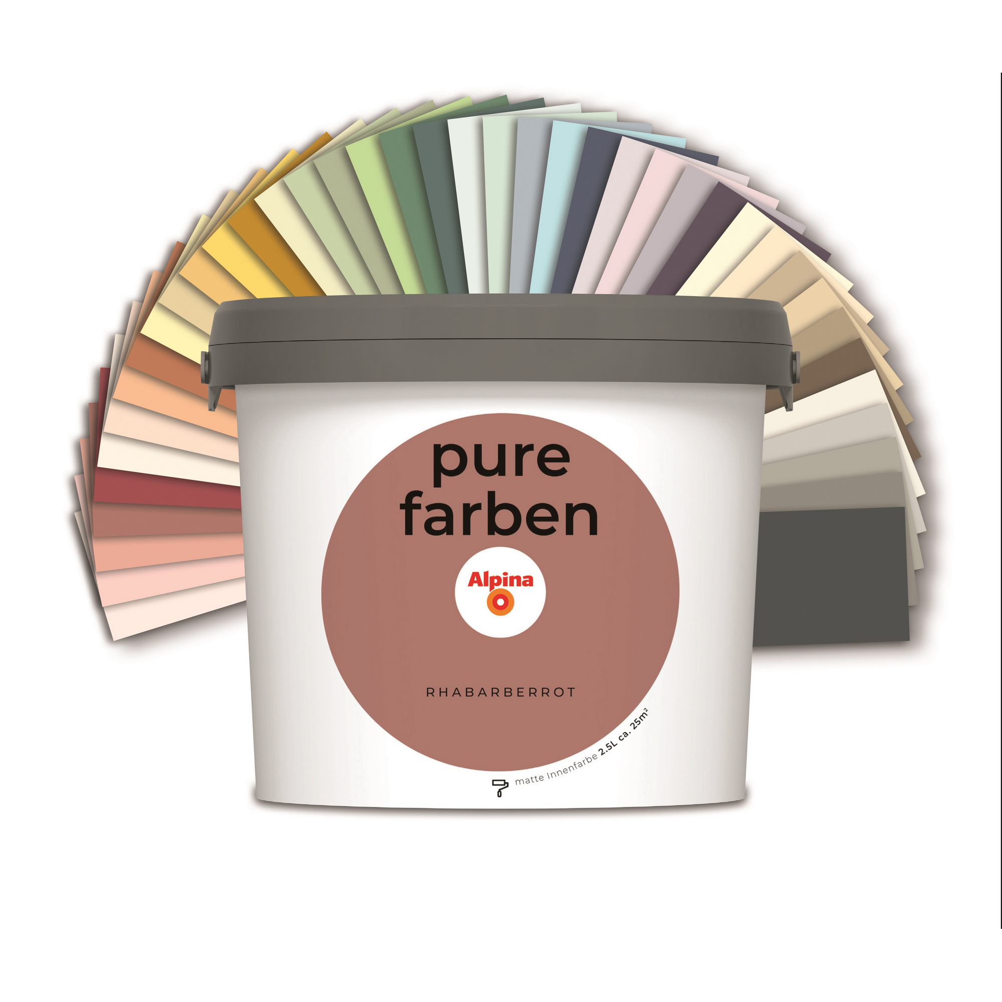 Wandfarbe 'Pure Farben' pastellorange matt 2,5 l + product picture
