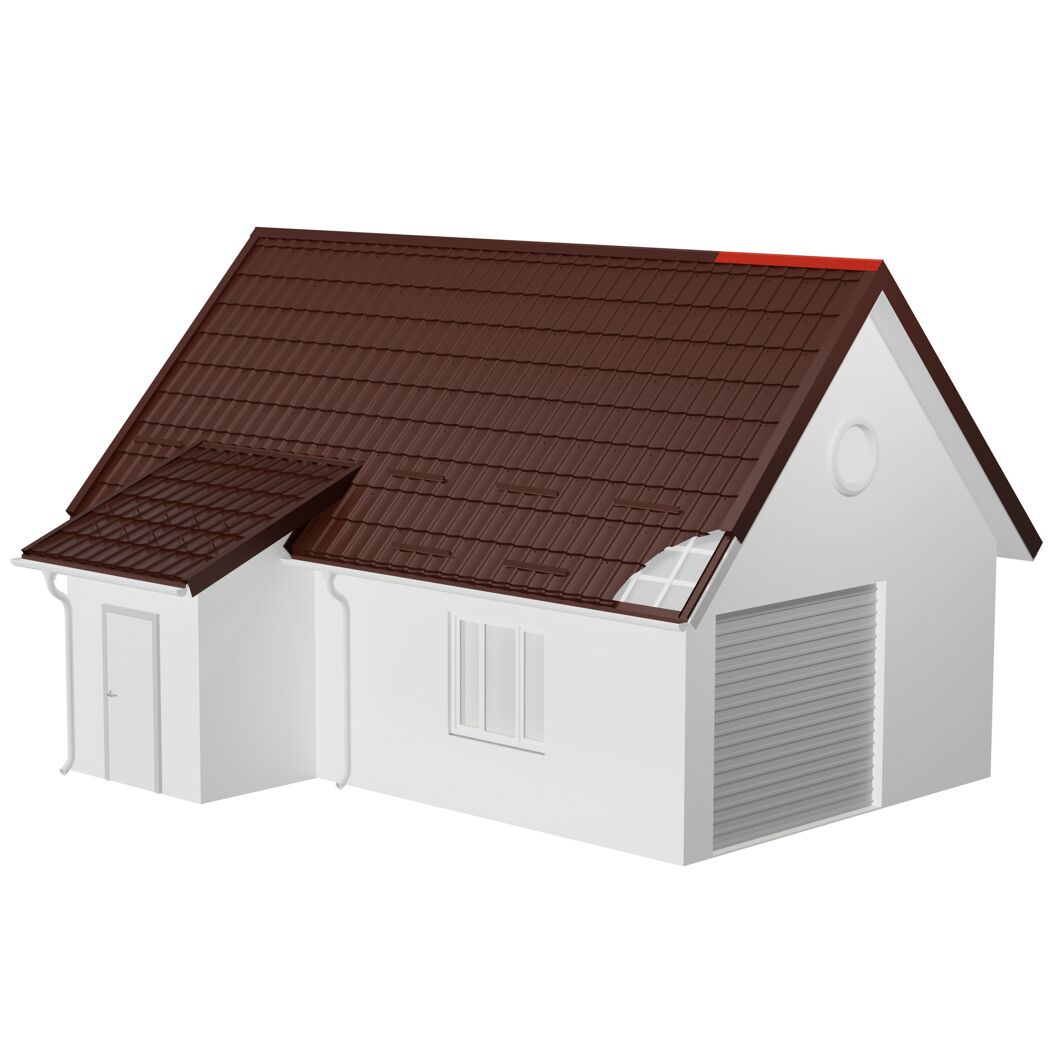Dachfirst schwarz verzinkt 200 x 40 x 0,04 cm