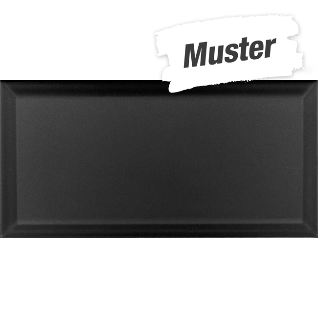 Bild von Muster zur Wandfliese 'Metrotiles' Steinzeug schwarz 10 x 20 cm