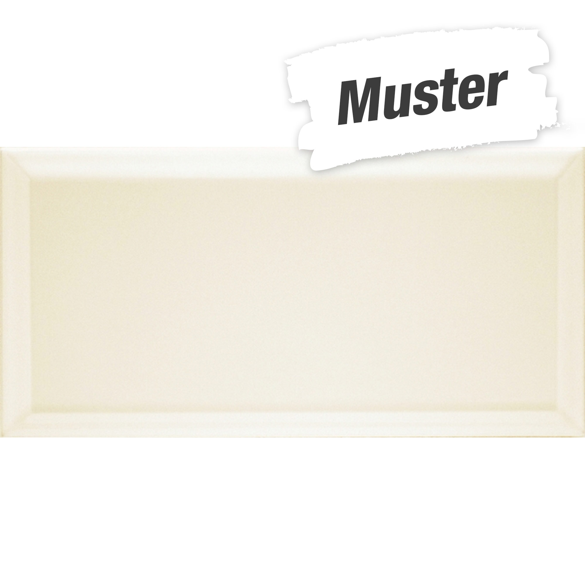 Muster zur Wandfliese 'Metrotiles' Steinzeug creme 10 x 20 cm + product picture