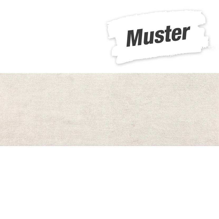 Muster zur Wandfliese 'Leeds' Steingut hellgrau 30 x 90 cm