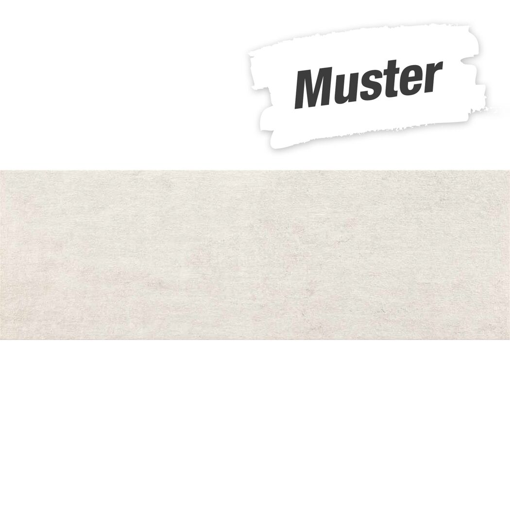 Muster zur Wandfliese 'Leeds' Steingut hellgrau 30 x 90 cm