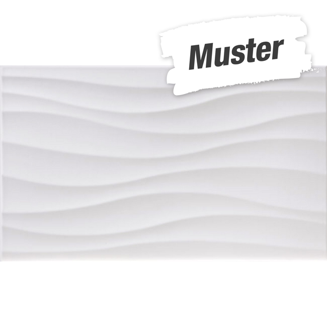 Bild von Muster zur Wandfliese 'Atrium' Steingut weiß egeo 33,3 x 55 cm