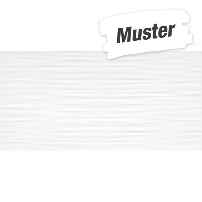 Bild von Muster zur Wandfliese 'Wave' Steingut weiß 30 x 60 cm