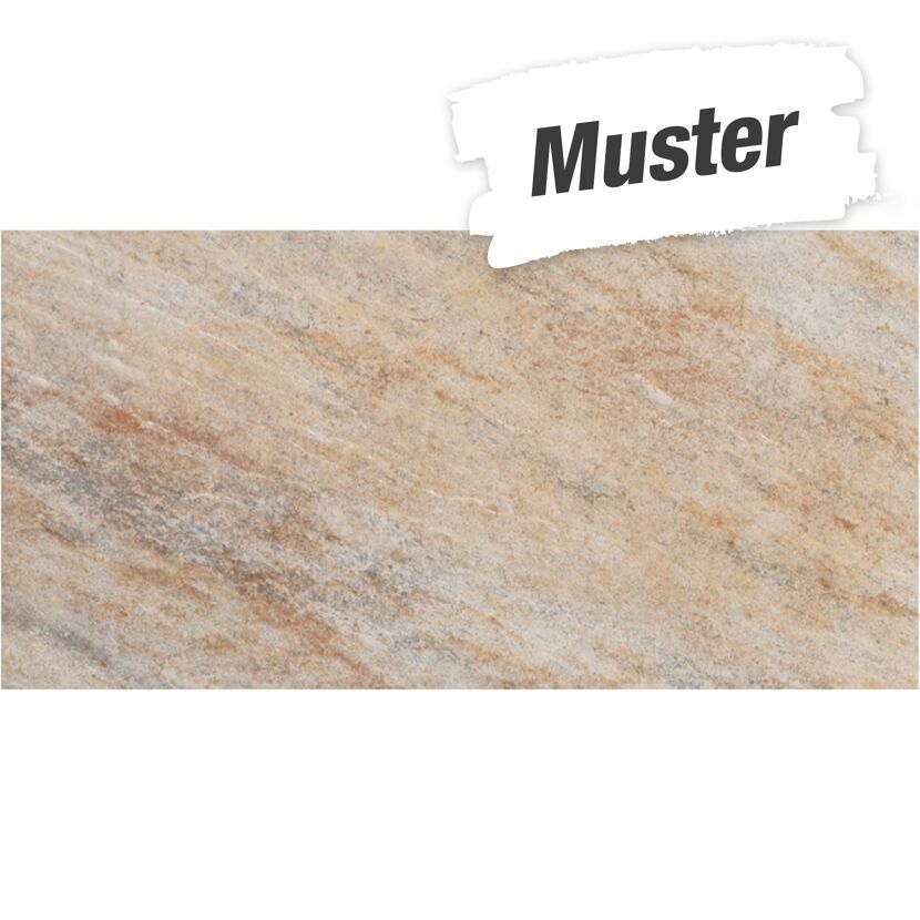 Muster zur Bodenfliese 'Quarzite' Feinsteinzeug beige 30,2 x 60,4 cm
