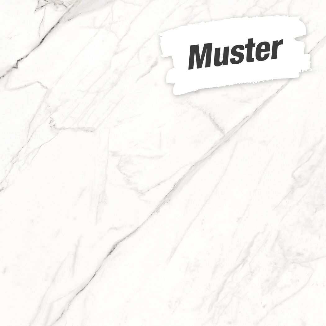 Muster zur Bodenfliese 'Calacata' Feinsteinzeug weiß-grau 60 x 60 cm