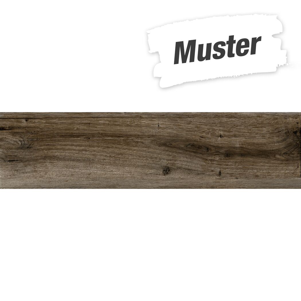 Muster zu Bodenfliese 'Circeo' Feinsteinzeug braun 22,8 x 91,5 cm