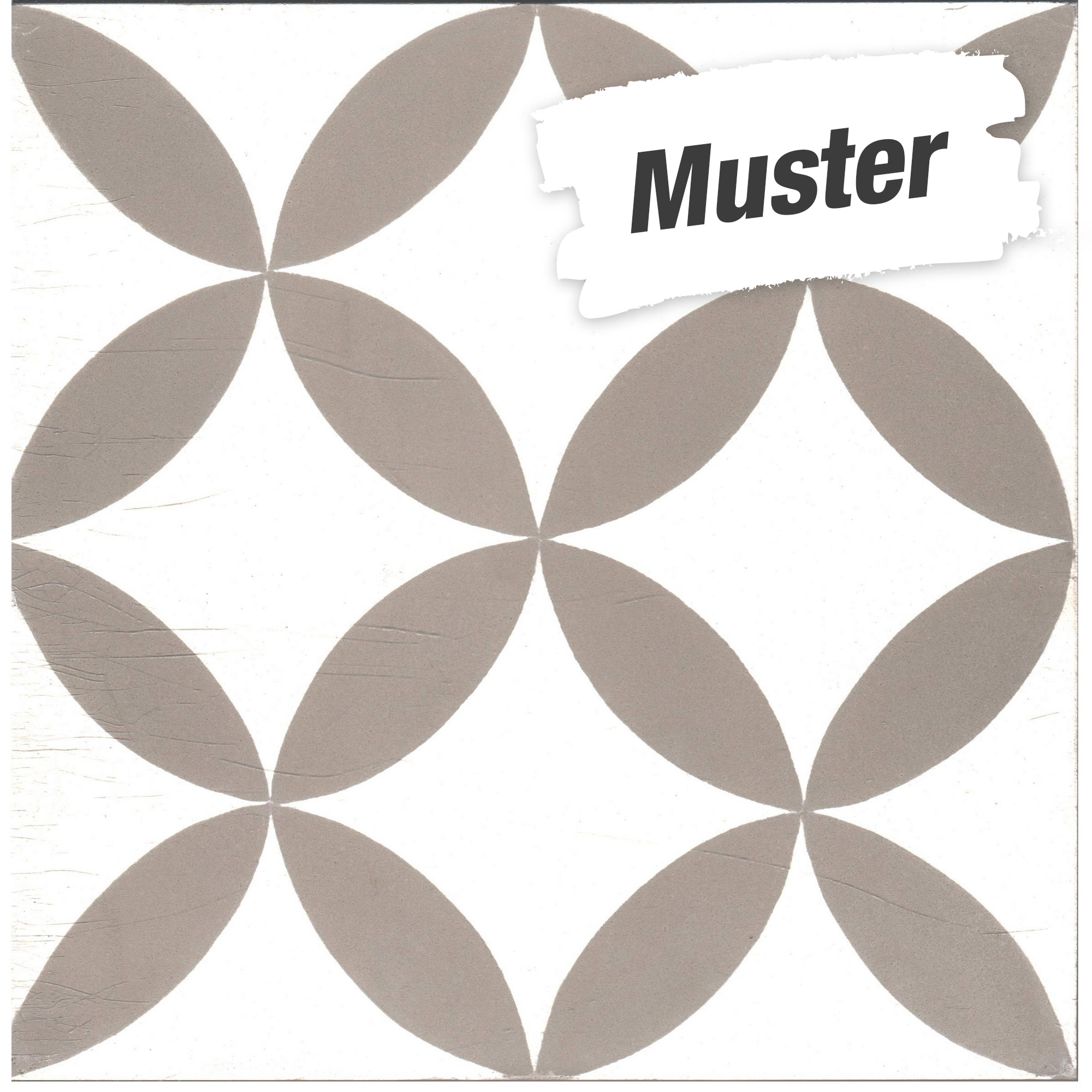 Muster zu Bodenfliese 'Cement' Zement beige/weiß 20 x 20 cm + product picture