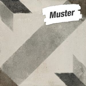 Muster zur Bodenfliese 'Vintage' Feinsteinzeug rosa 20 x 20 cm