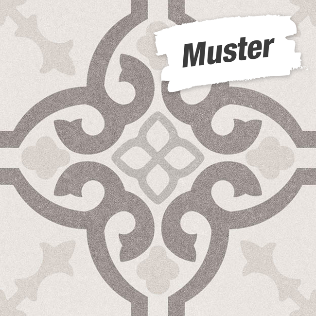 Bild von Muster zur Bodenfliese 'Retro Bolonia' Feinsteinzeug mehrfarbig 22,5 x 22,5 cm