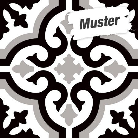 2. Bild von Muster zur Bodenfliese 'Retro Cosenza' Feinsteinzeug mehrfarbig 22,5 x 22,5 cm