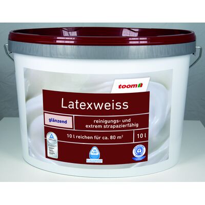 10 l Eimer toom Latexweiss glänzend