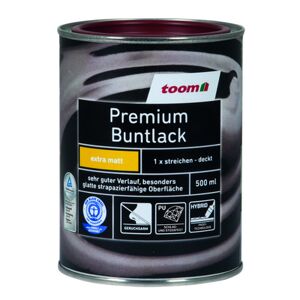 Premium Buntlack seidenmatt feuerrot 500 ml