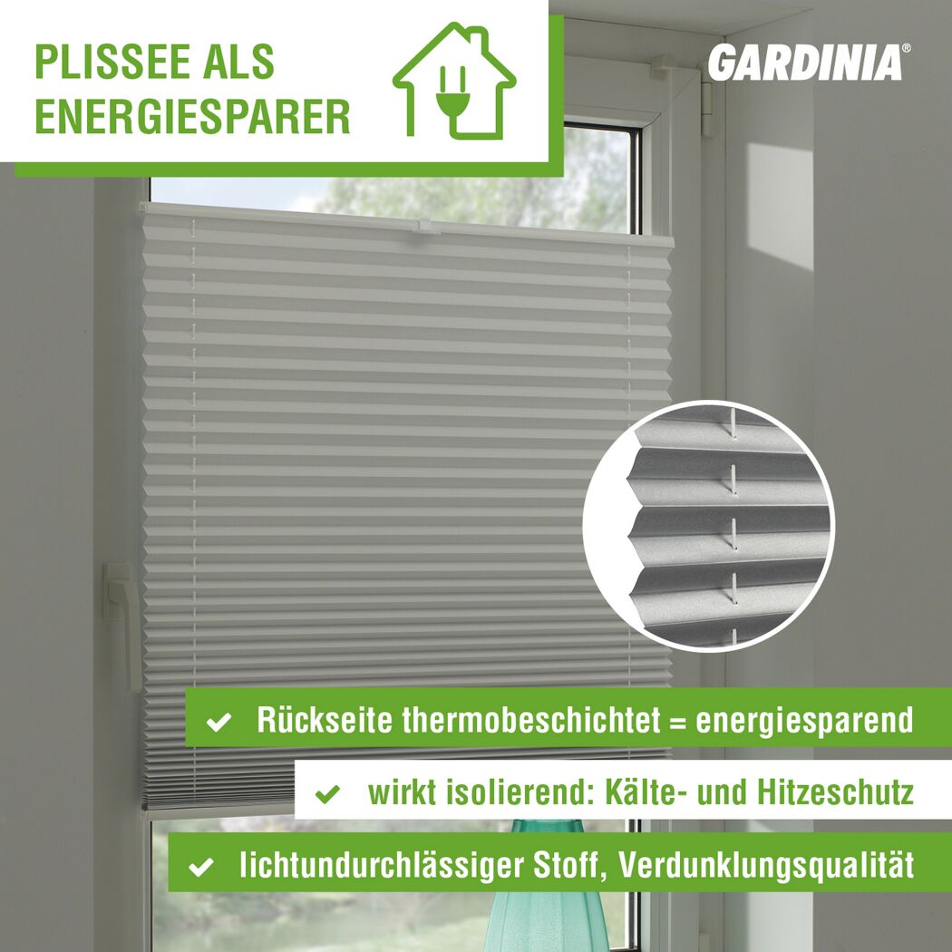 EasyFix Thermo-Plissee weiß 50 x 130 cm