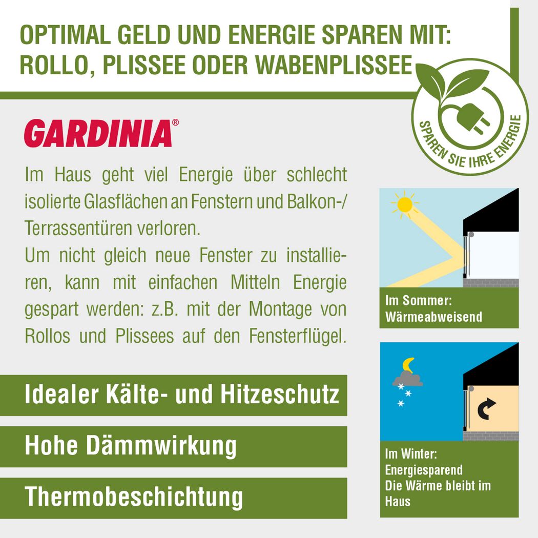 EasyFix Thermo-Plissee weiß 50 x 130 cm