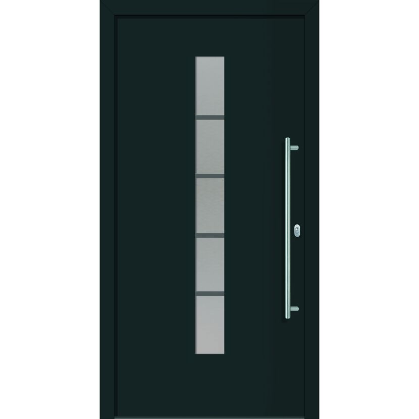 Alu-Kunststoffhaustür "Montreal"  anthrazit DIN R 100x210cm