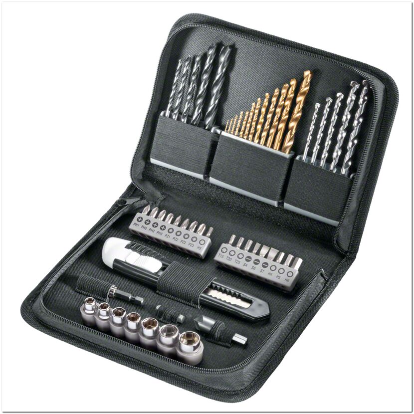 Bohrer, Bits- und Stecknüsse Set '1619GX1400' 51-teilig