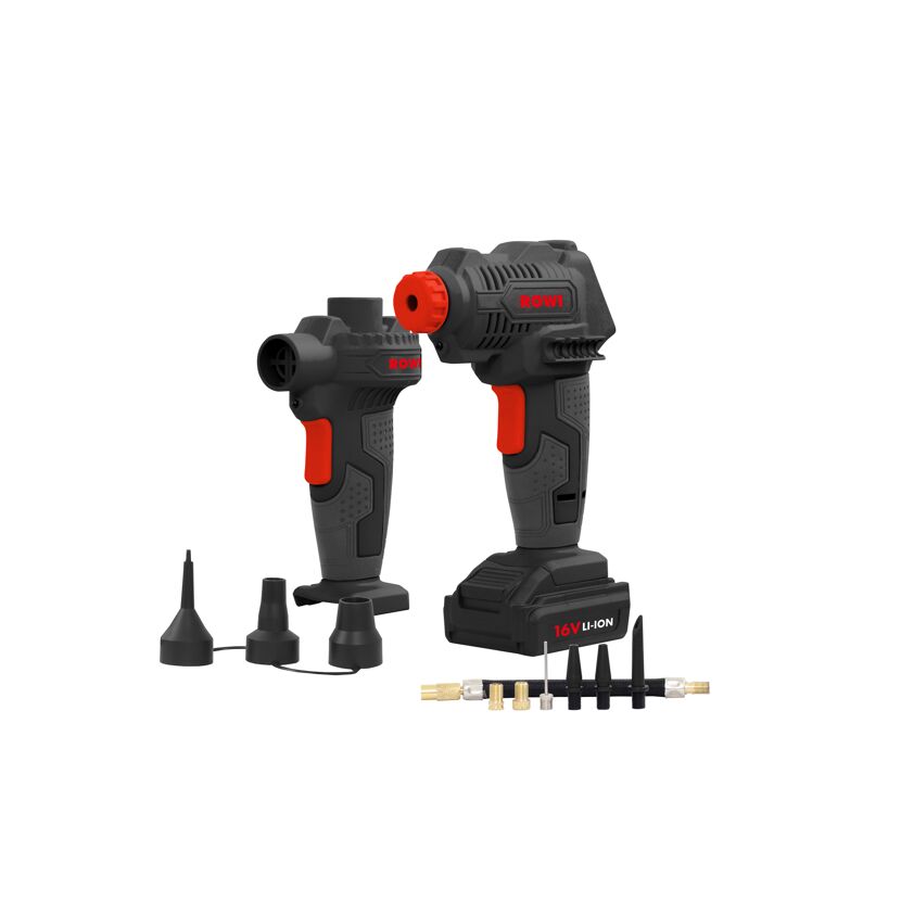 ROWI Akku Kompressor und Akku Luftpumpe Set